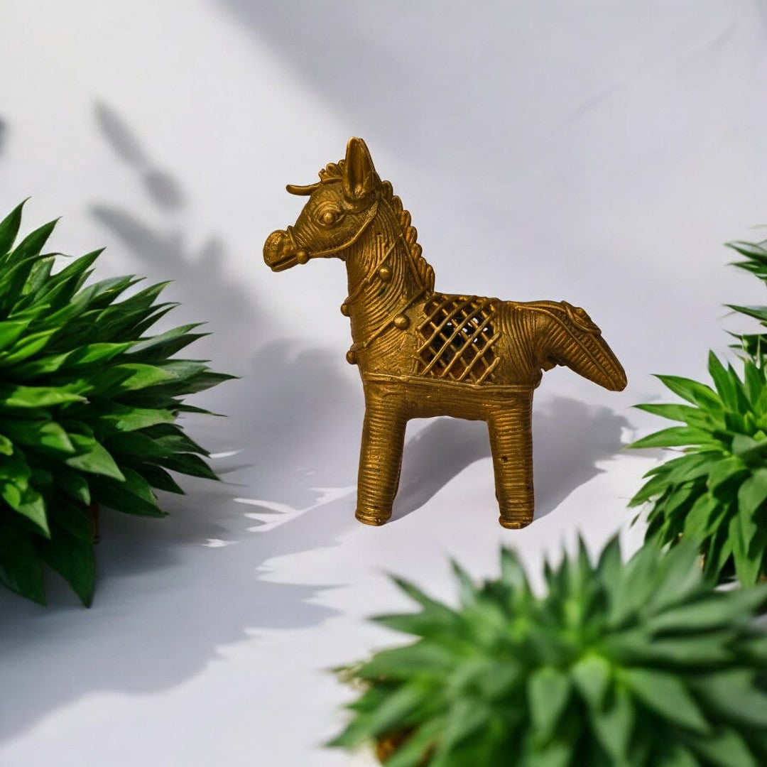Dhokra Craft- Miniature Unicorn Home | Table Decor
