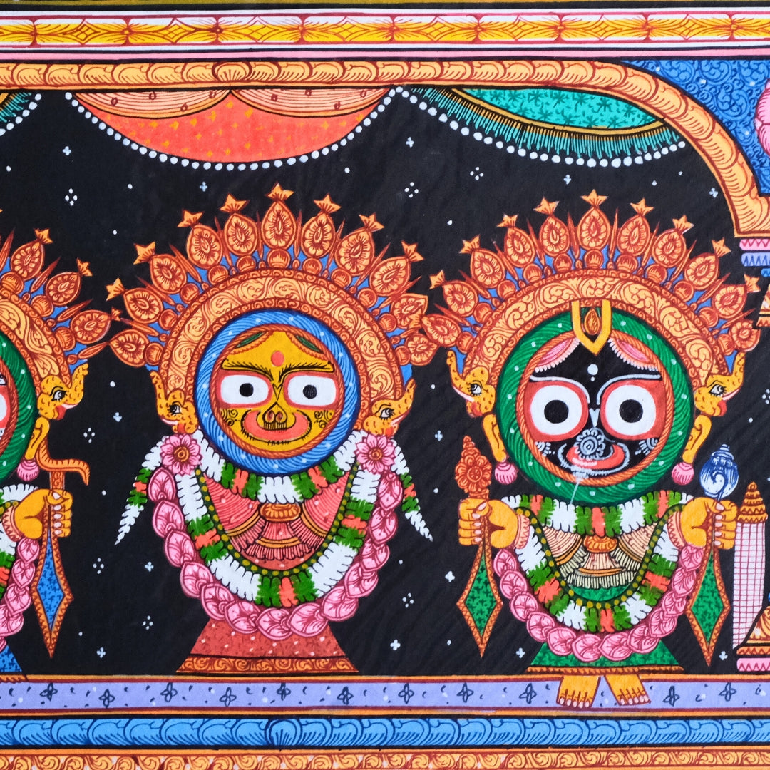 Pattachitra Paintng - Shri Jagannath Suna besa (black)