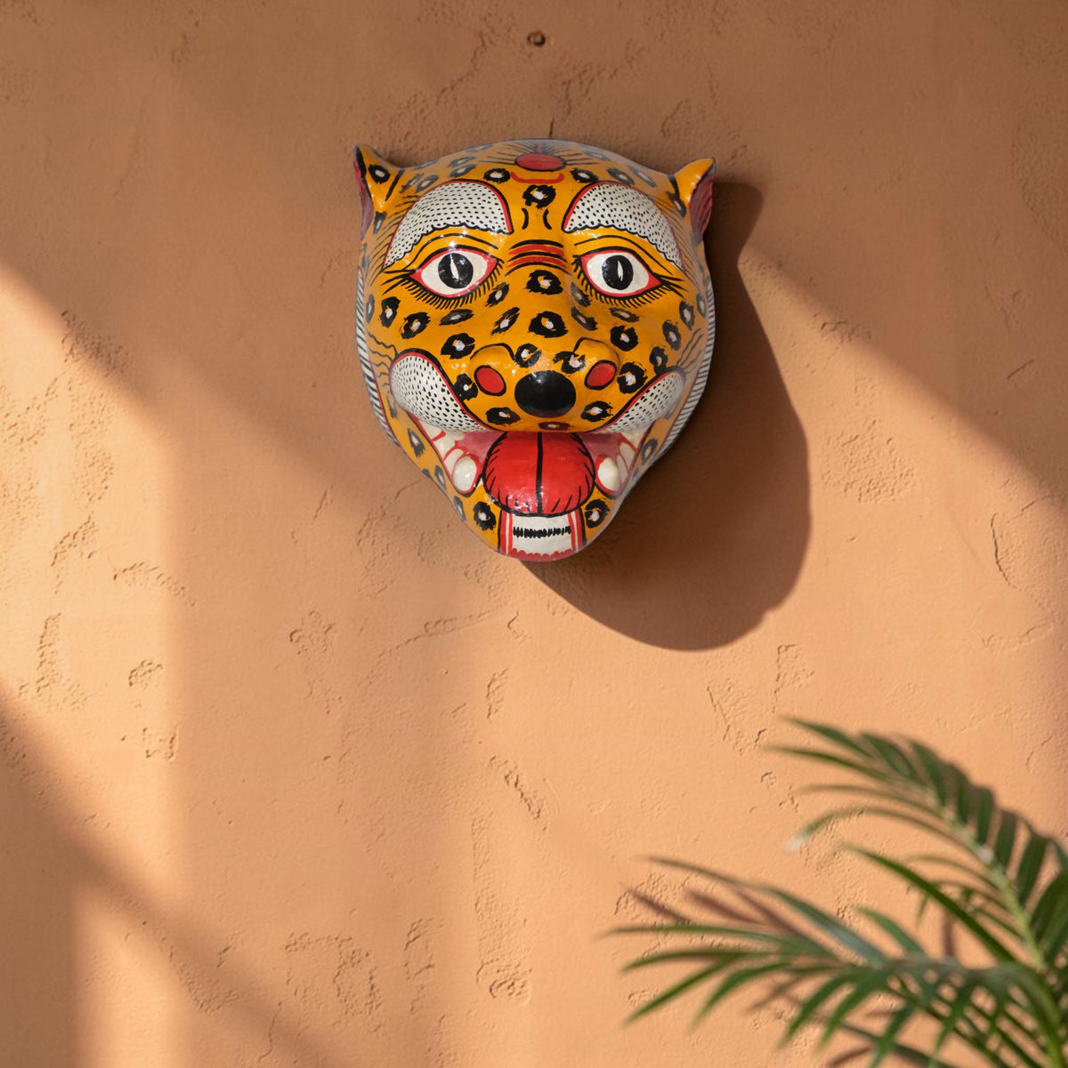 Tiger Papier-Mâché Wall Mask | Handmade Odisha Folk Art