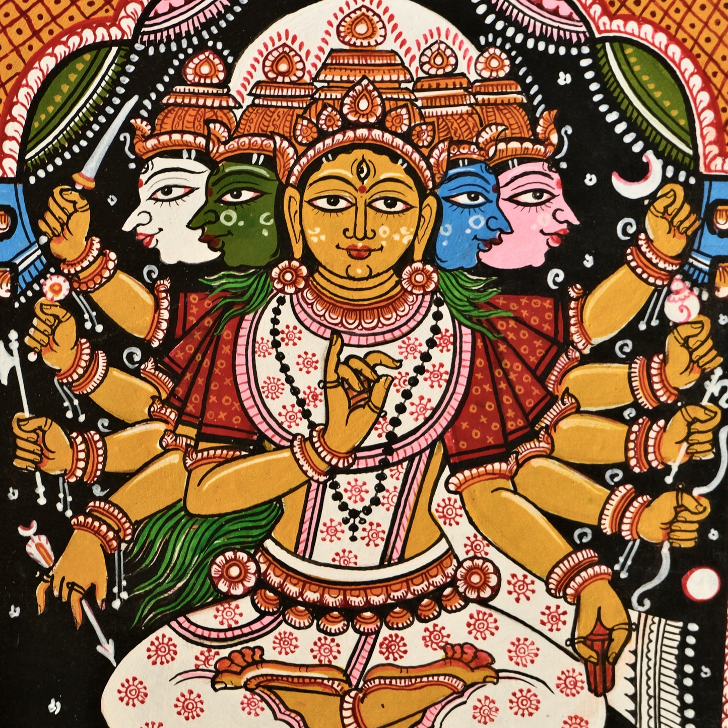 Pattachitra Painting - Sri Laxmi by Sri Bhaskar Mohapatra