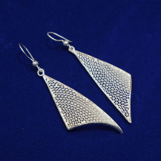 Aafreen Silver Filigree Earrings