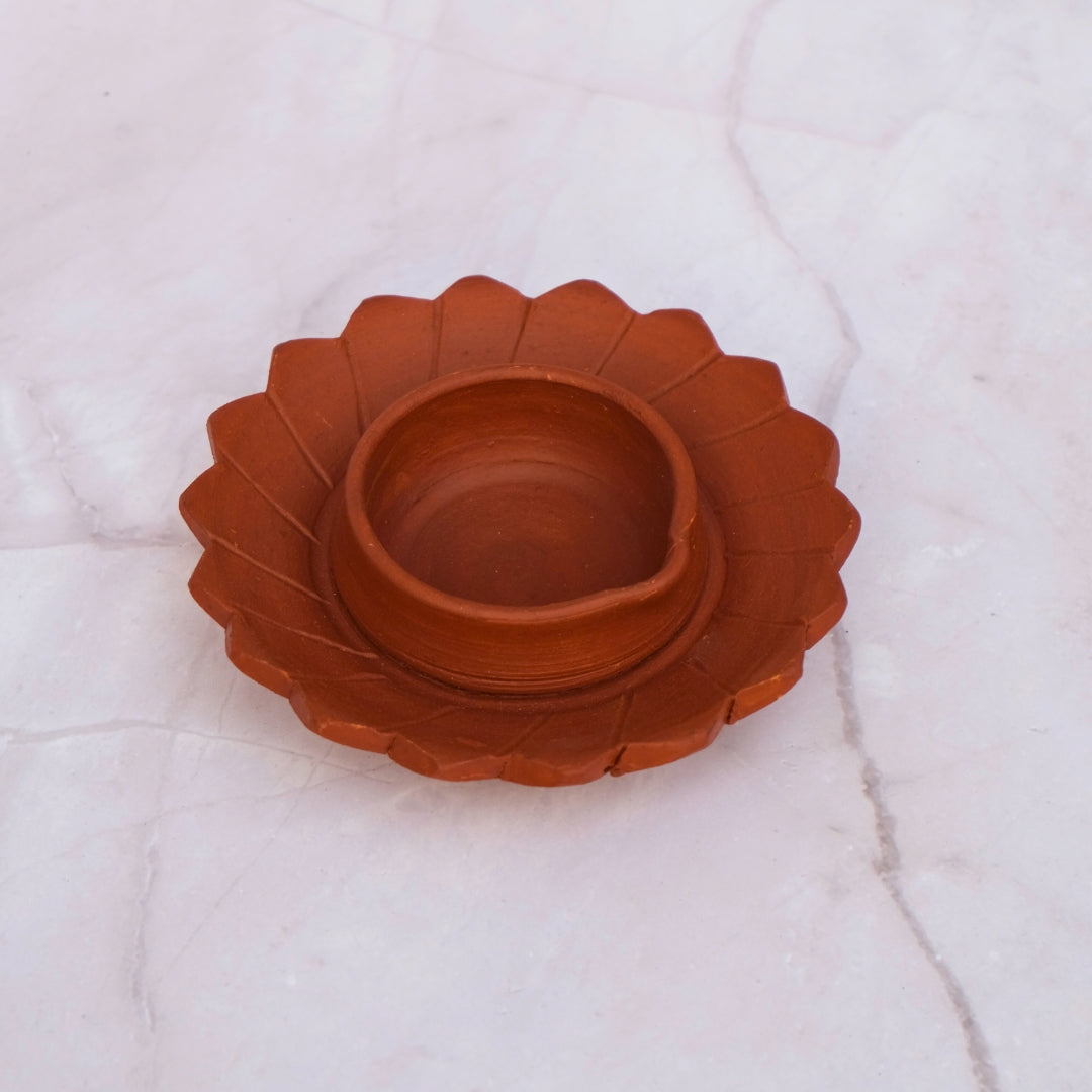 Teracotta-Flower Diya