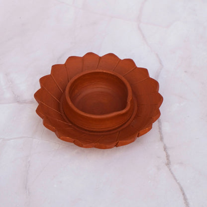 Teracotta-Flower Diya