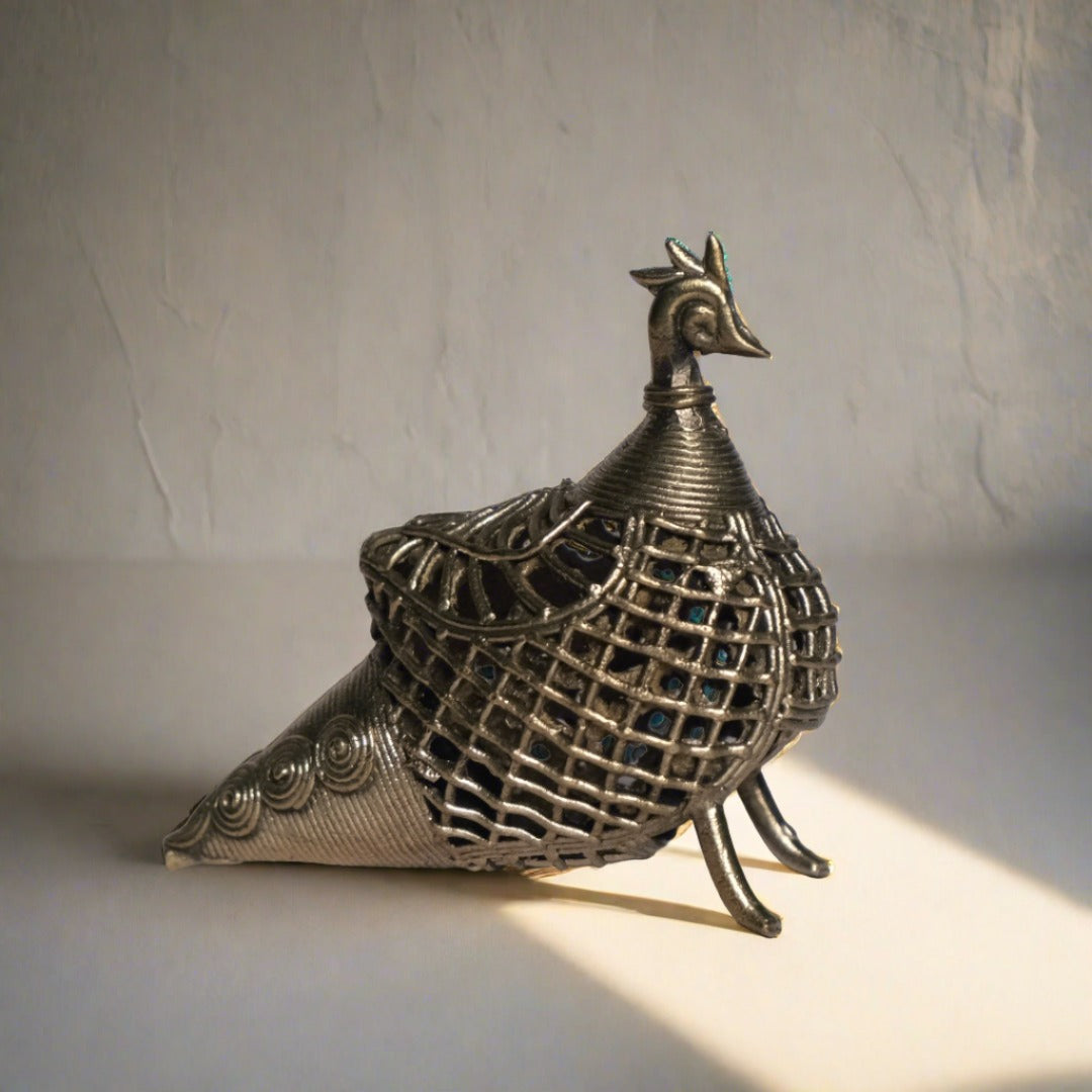 Dhokra Craft -Tribal Style Peacock Home Decor