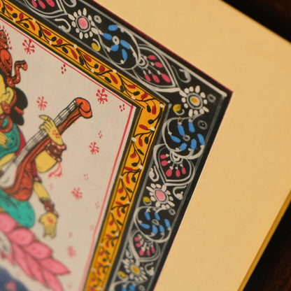 Pattachitra Paintng - Saraswati