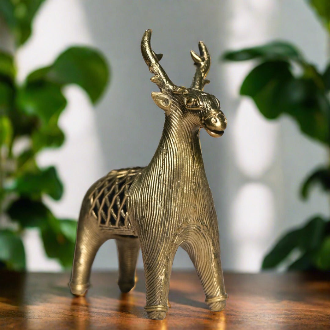 Dhokra Craft Home Decor- Standing Deer