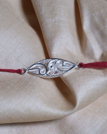 Silver Filigree Handmade Tarakasi Rakhi