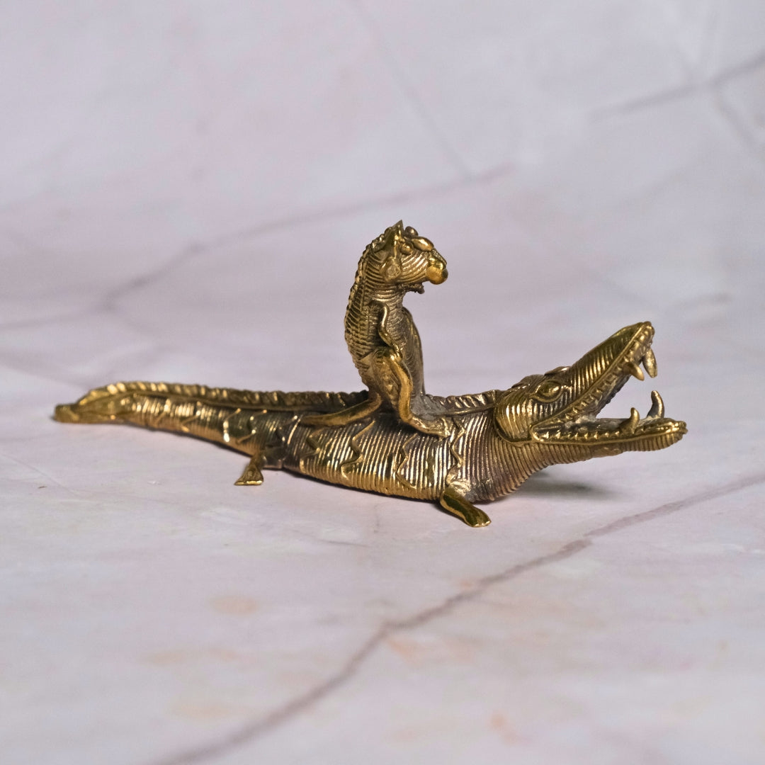 Dhokra Craft - Monkey and crocodile – KalaKart