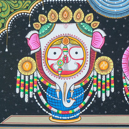 Authentic Pattachitra - Jagannath Gajanana Besha