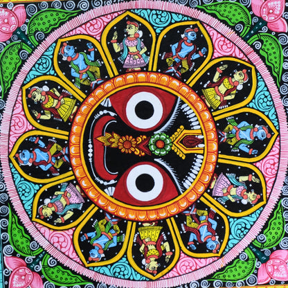 Pattachitra Paintng -  Jagannath with Dasavatar