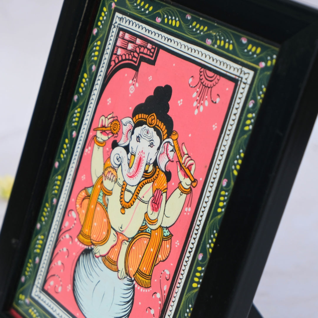 Pattachitra Paintng - Postcard Size Ganesha painting