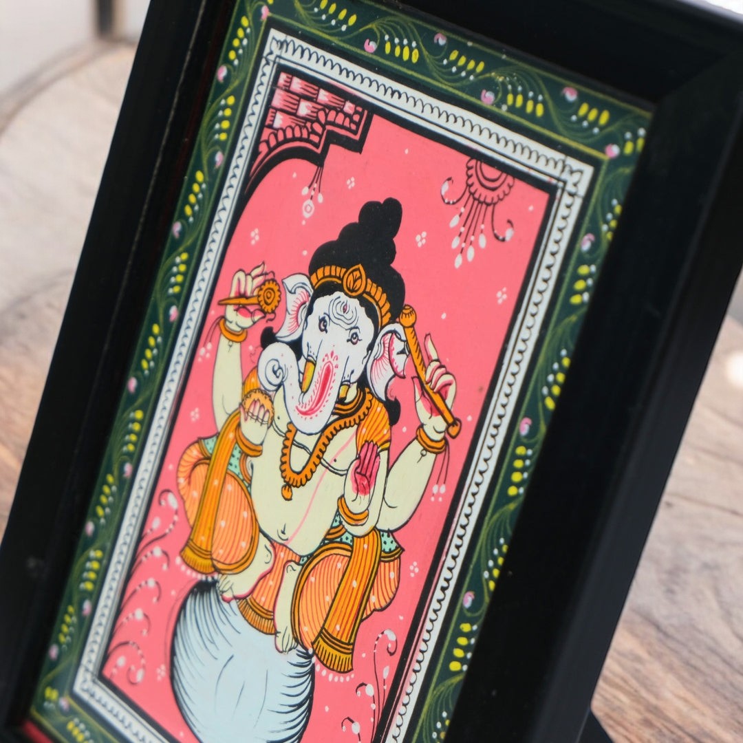 Pattachitra Paintng - Postcard Size Ganesha painting