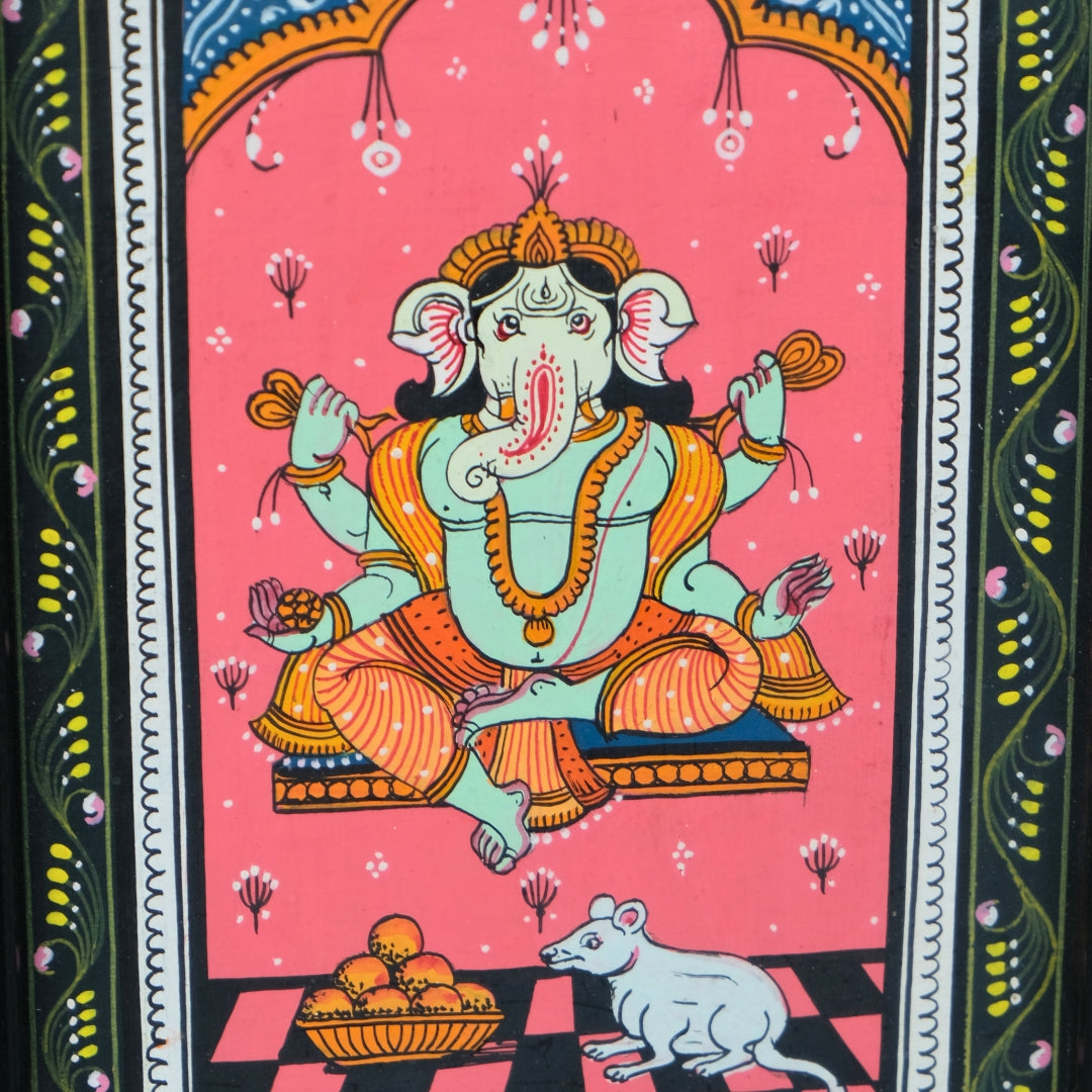 Pattachitra Paintng - Postcard Size Ganesha Painting for Home Decor