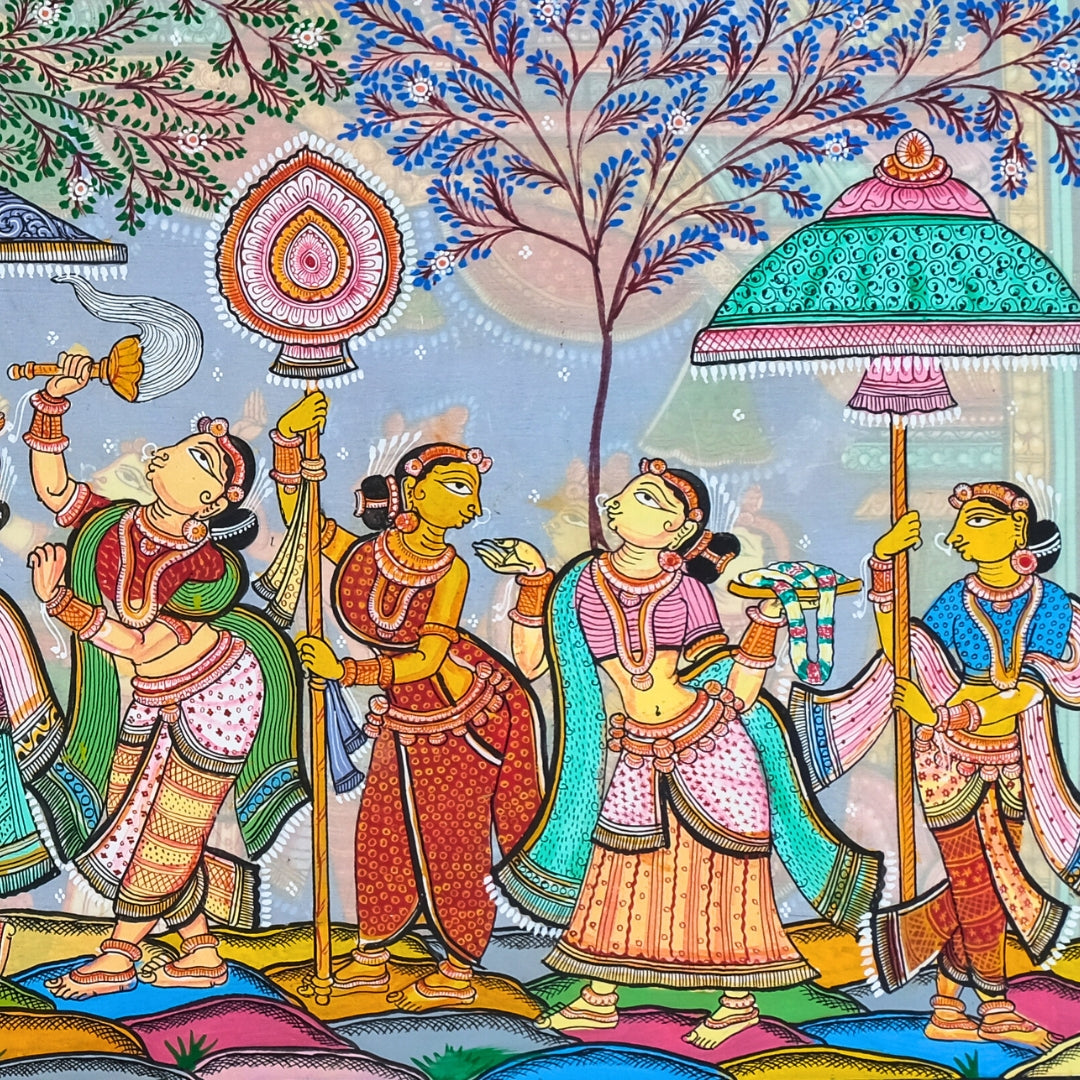 Authentic Pattachitra - Sri Krishna Painting