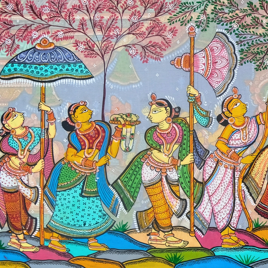 Authentic Pattachitra - Sri Krishna Painting
