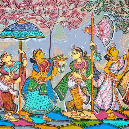 Authentic Pattachitra - Sri Krishna Painting