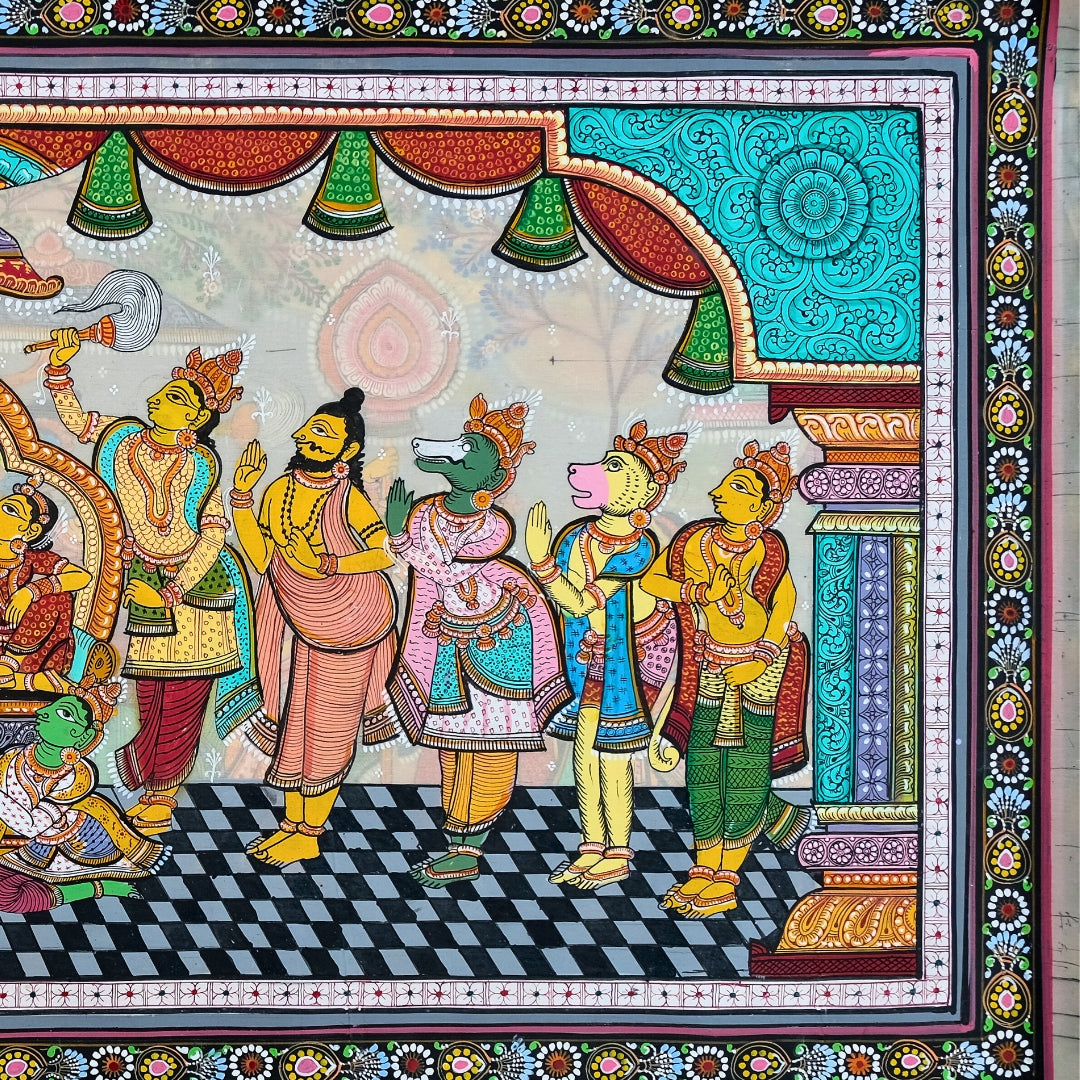 Authentic Pattachitra - Rama Sita Painting