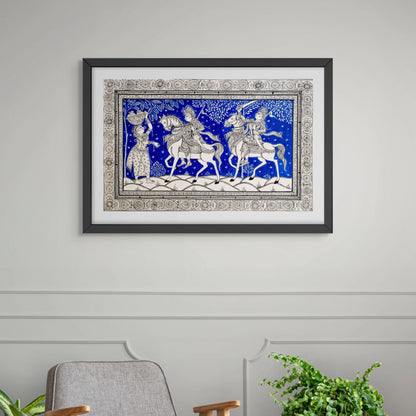 Pattachitra Painting - Kanchi Abhijan by Sri Bhaskar Mohapatra