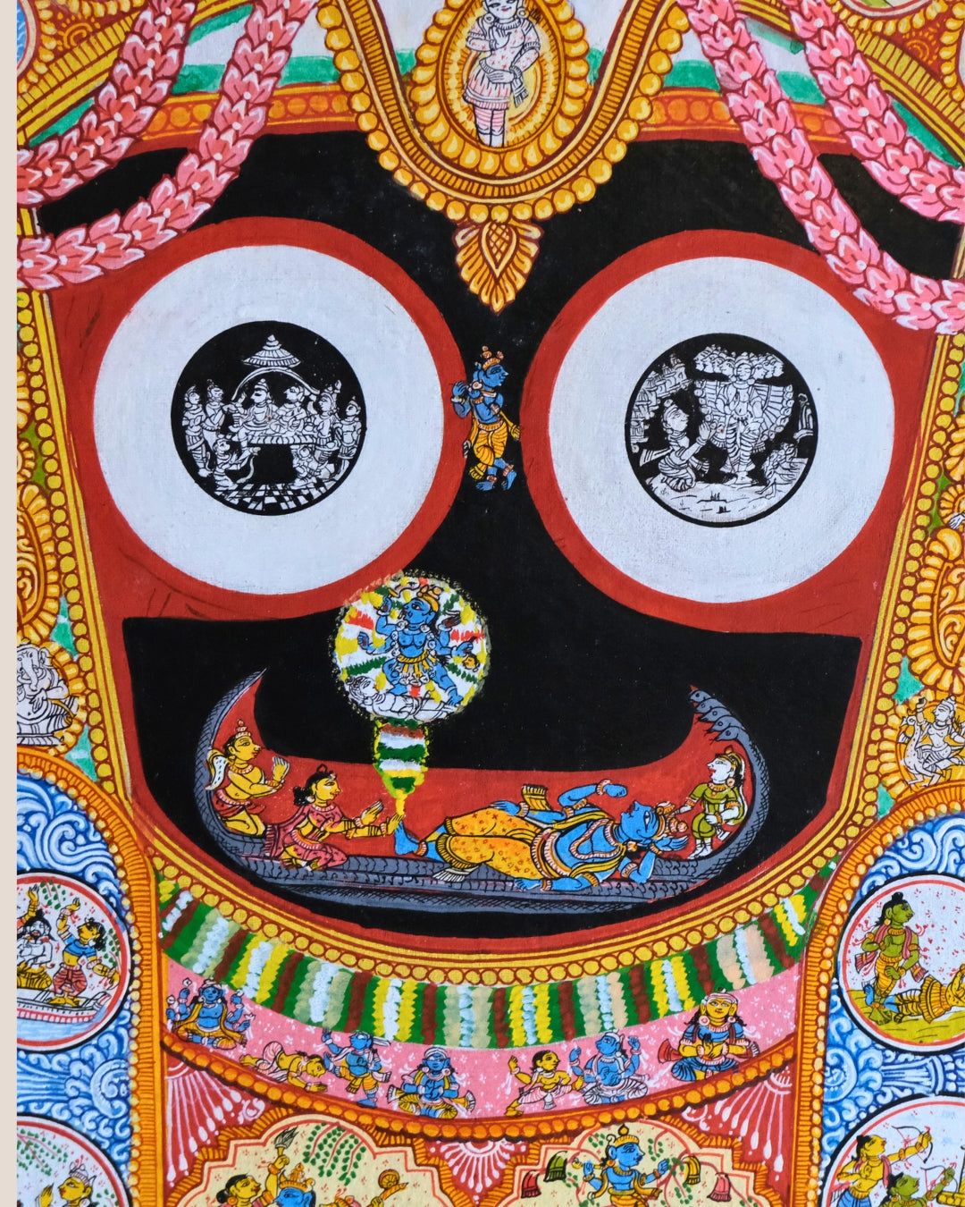 Detailed Pattachitra Paintng -  Shri Jagannath