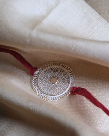 Silver Filigree Handmade Chaandini Rakhi