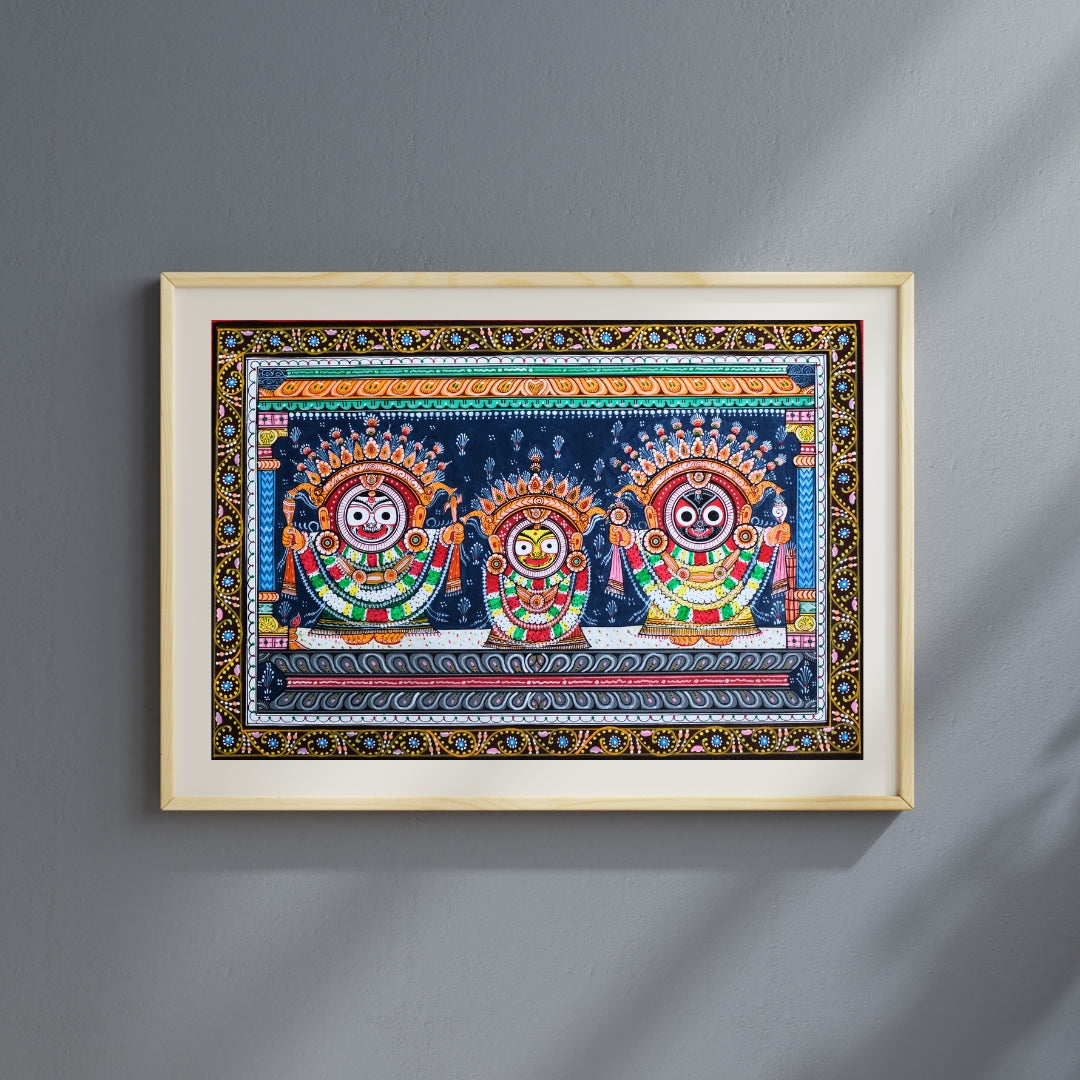 Pattachitra Paintng -  Shri Jagannath Sunabesa(Blue)