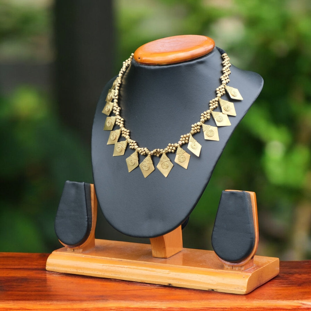 Dhokra Craft Handmade Thikiri Necklace