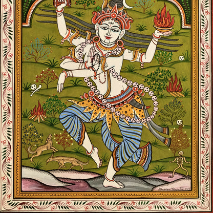 Pattachitra Painting - Sri Shiva by Sri Bhaskar Mohapatra