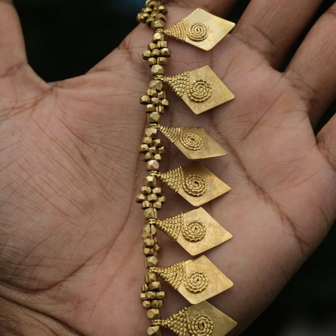 Dhokra Craft Handmade Thikiri Necklace