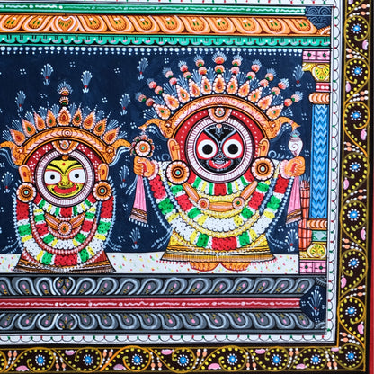 Pattachitra Paintng -  Shri Jagannath Sunabesa(Blue)