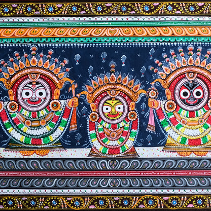 Pattachitra Paintng -  Shri Jagannath Sunabesa(Blue)