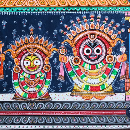 Pattachitra Paintng -  Shri Jagannath Sunabesa(Blue)