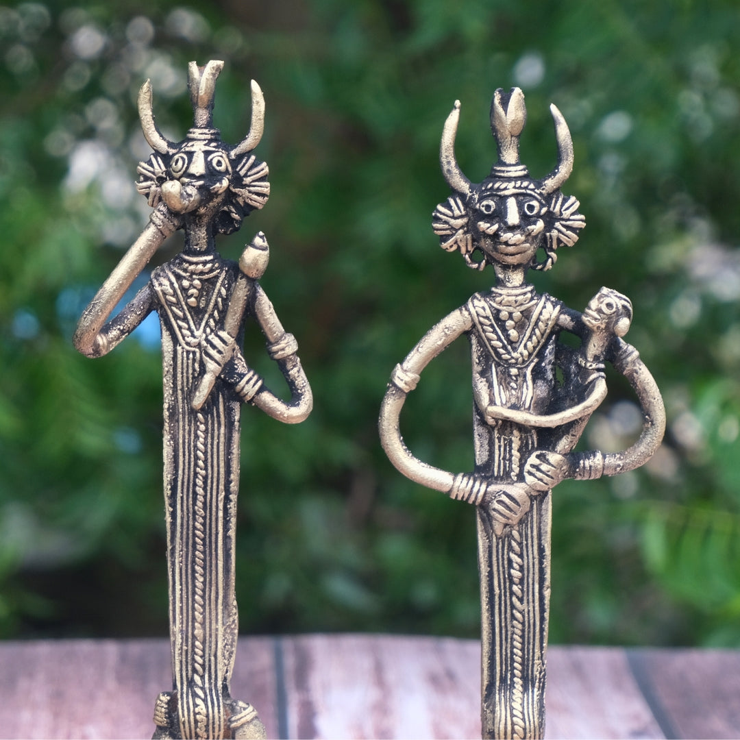 Dhokra Craft Dongaria Tribal Family Life Showpiece For Home Decor and Gifting