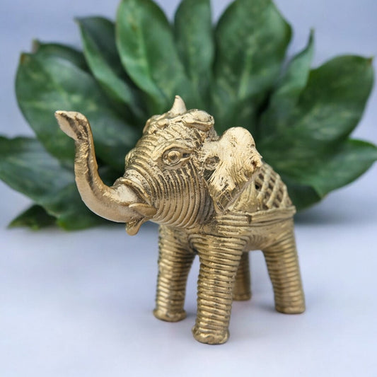 KalaKart Dhokra Miniature Elephant By Sanatana Pradhan - Ancient Handicrafts of India