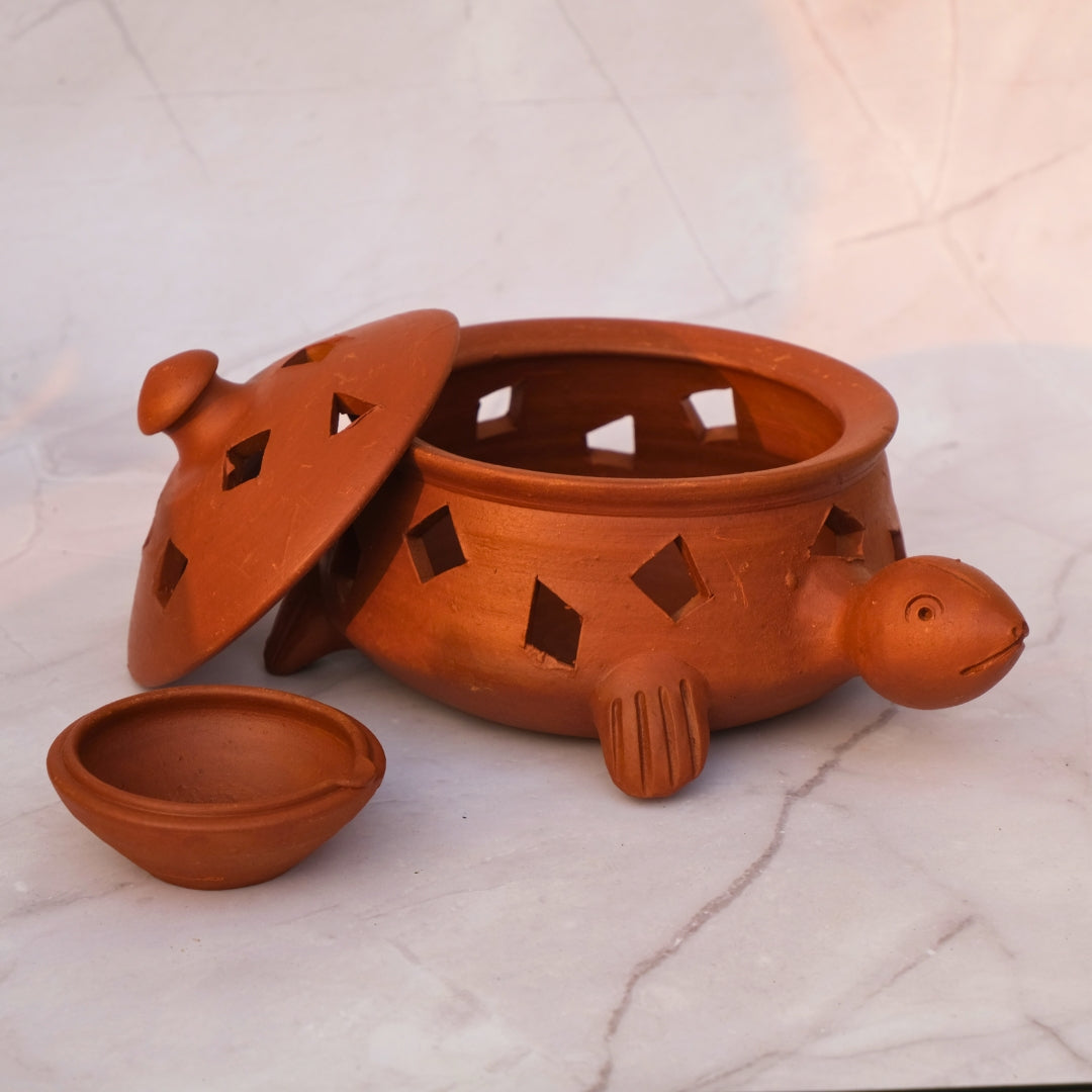 Terracotta- Turtle Diya