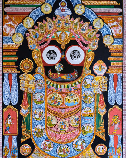 Detailed Pattachitra Paintng -  Shri Jagannath