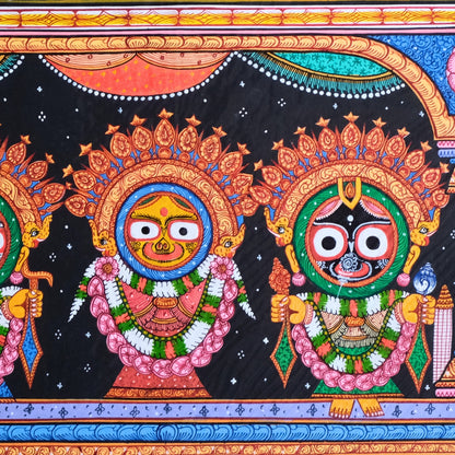 Pattachitra Paintng -  Shri Jagannath Suna besa (black)