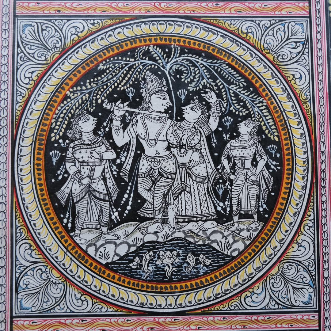 Pattachitra - Radha Krishna with Dasha Avatar