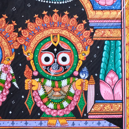 Pattachitra Paintng -  Shri Jagannath Suna besa (black)