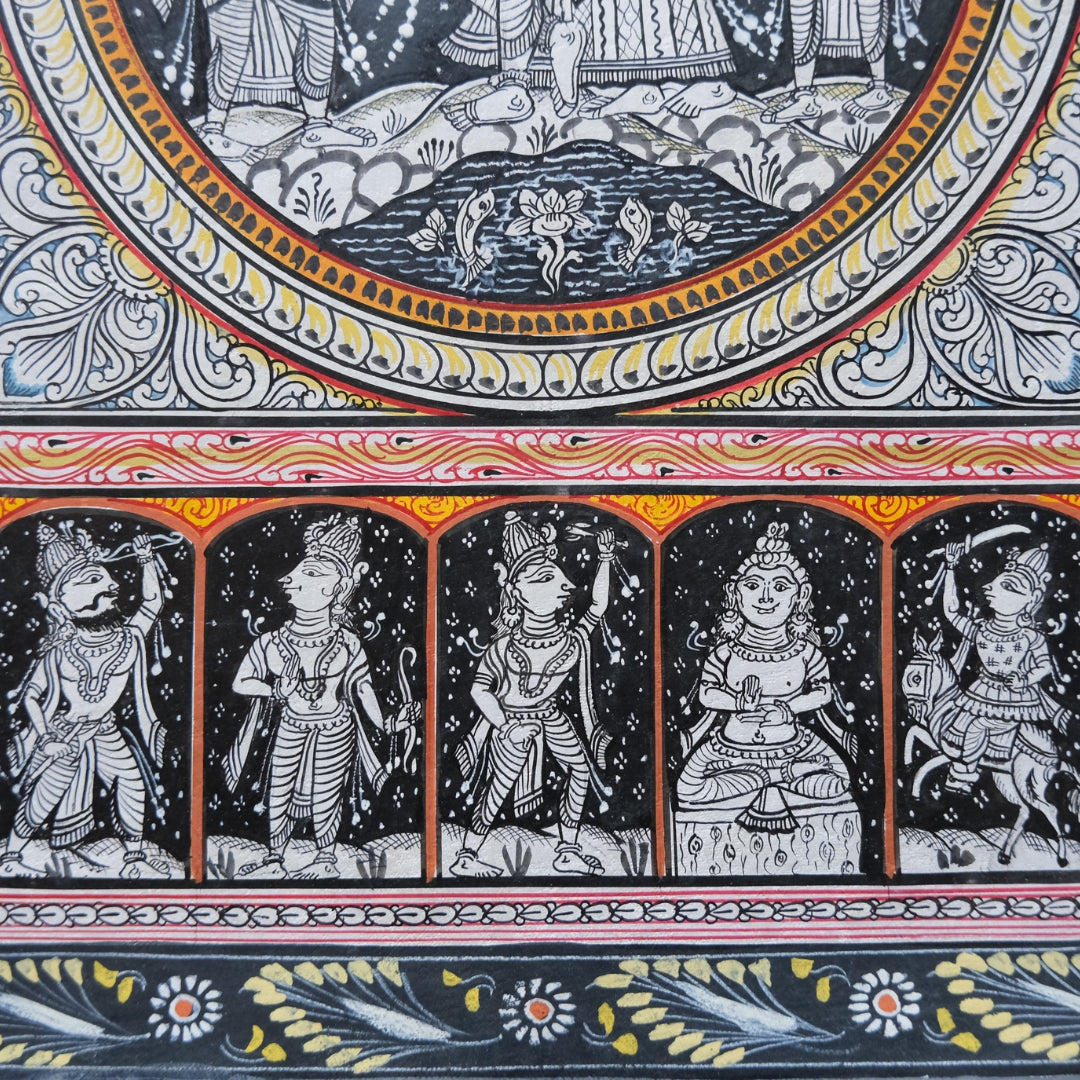 Pattachitra - Radha Krishna with Dasha Avatar