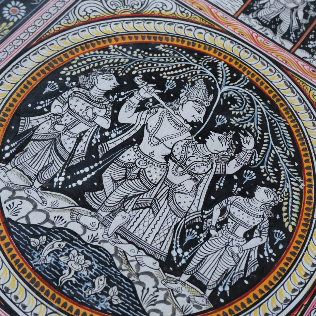 Pattachitra - Radha Krishna with Dasha Avatar