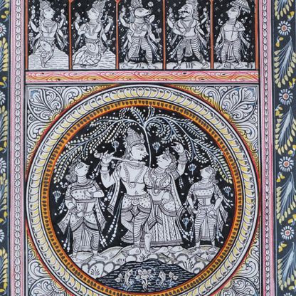 Pattachitra - Radha Krishna with Dasha Avatar