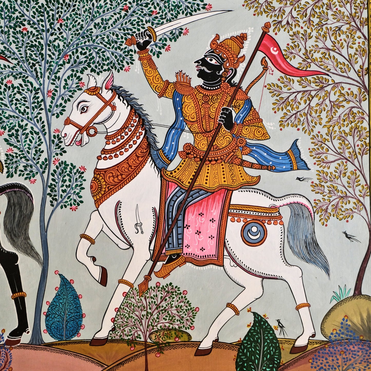 Pattachitra Painting – Kanchi Abhijan by Sri Bhaskar Mohapatra