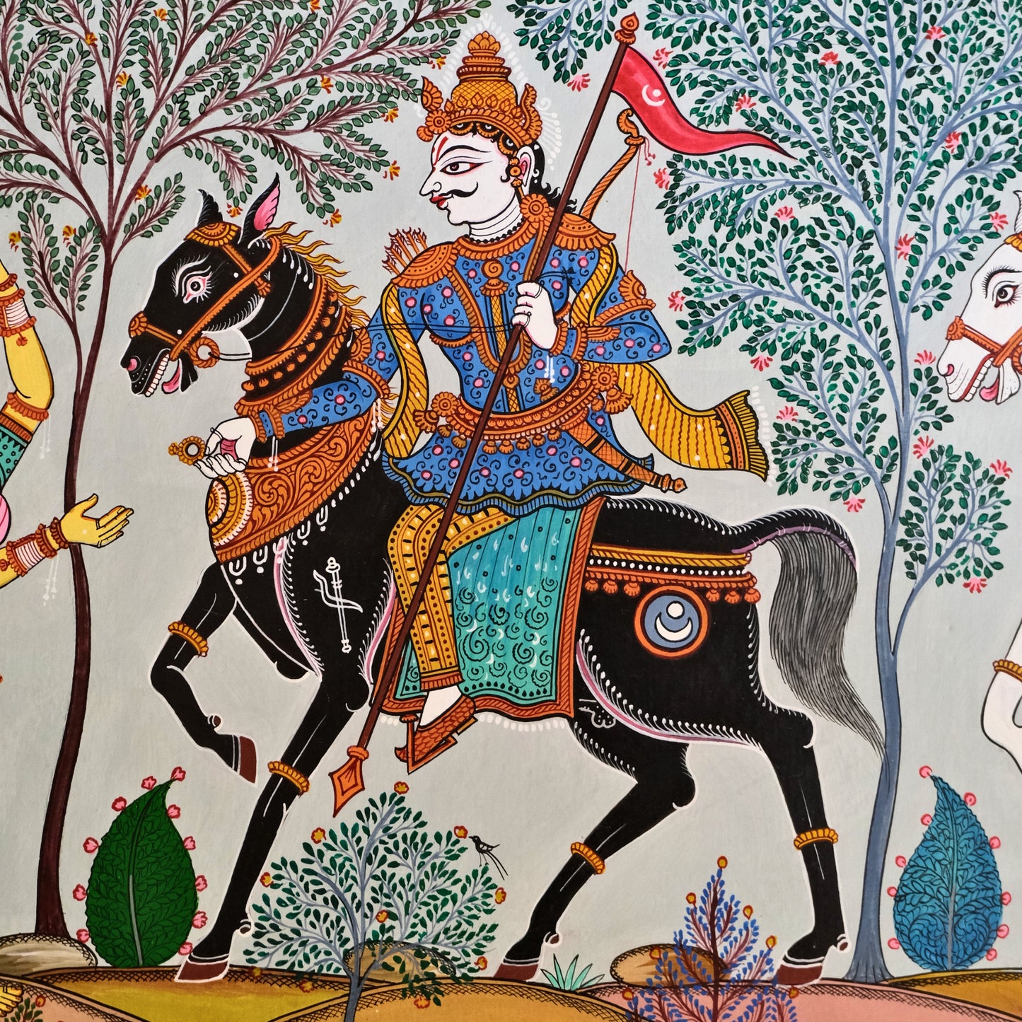 Pattachitra Painting – Kanchi Abhijan by Sri Bhaskar Mohapatra