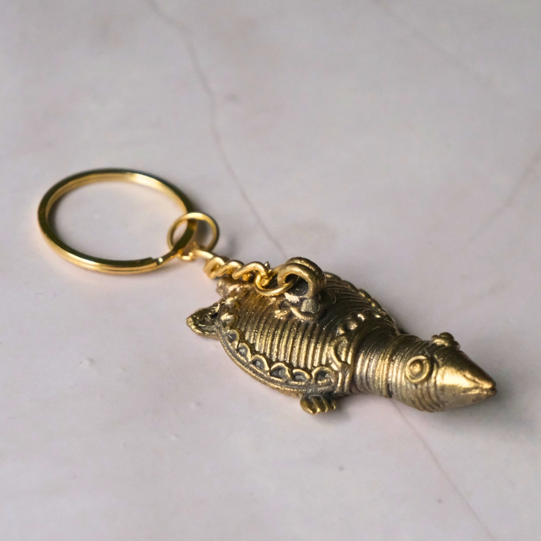 Dhokra Craft - Turtle key chain