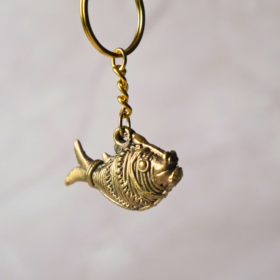 Dhokra Craft - Fish key chain