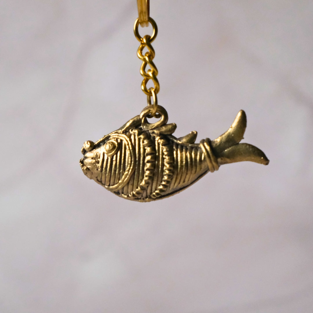 Dhokra Craft - Fish key chain