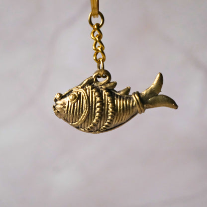 Dhokra Craft - Fish key chain