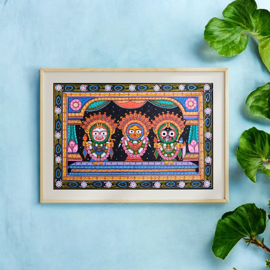 Pattachitra Paintng -  Shri Jagannath Suna besa (black)