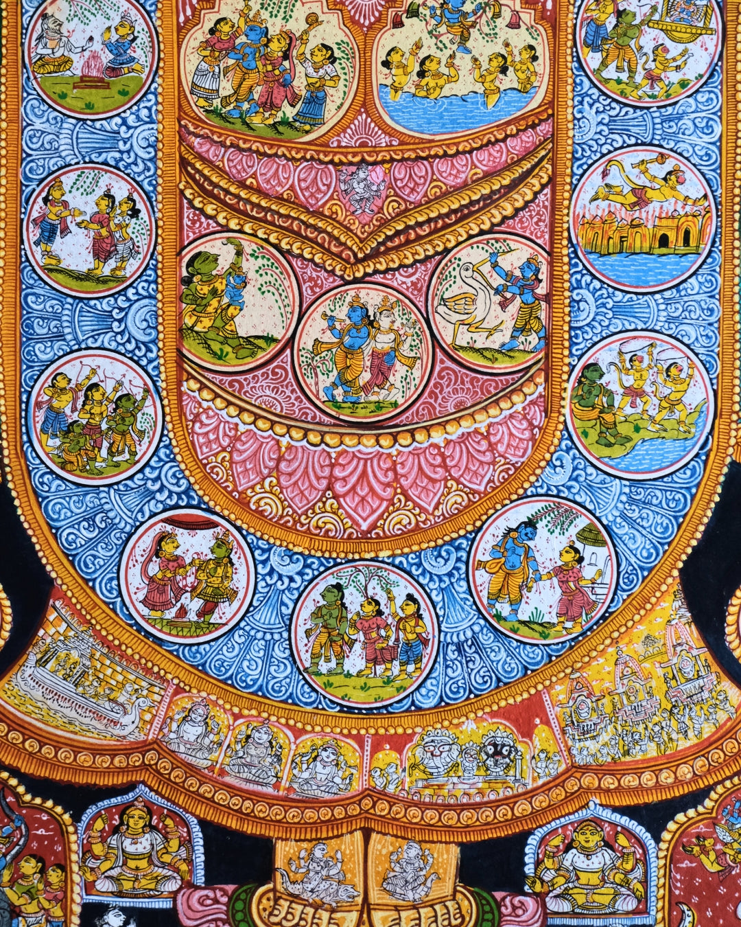 Detailed Pattachitra Paintng -  Shri Jagannath