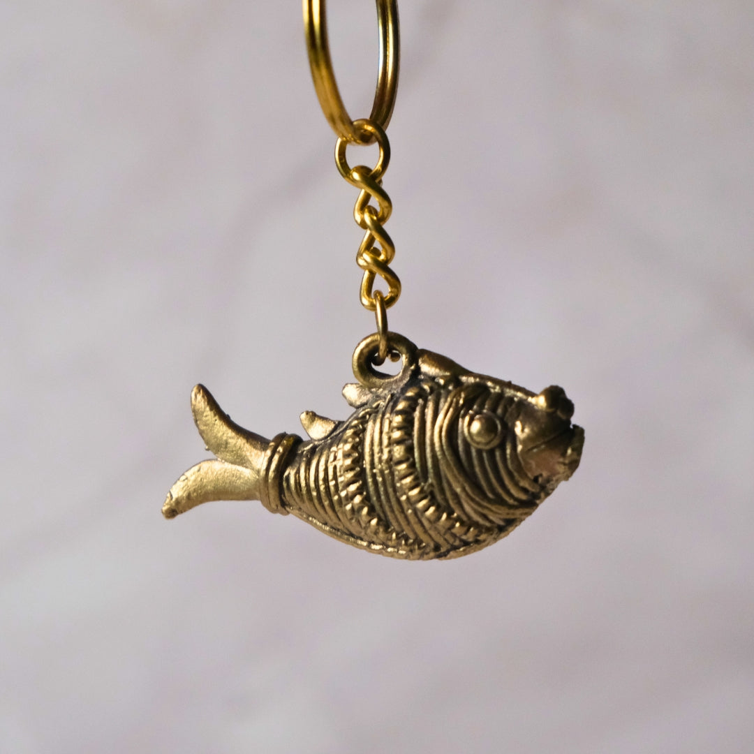 Dhokra Craft - Fish key chain